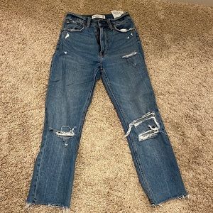 Abercrombie and Fitch Size 24 Ankle Straight Ultra High Rise Jeans